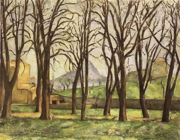 Paul Cezanne Chestnut Trees at the jas de Bouffan in Winter Spain oil painting art